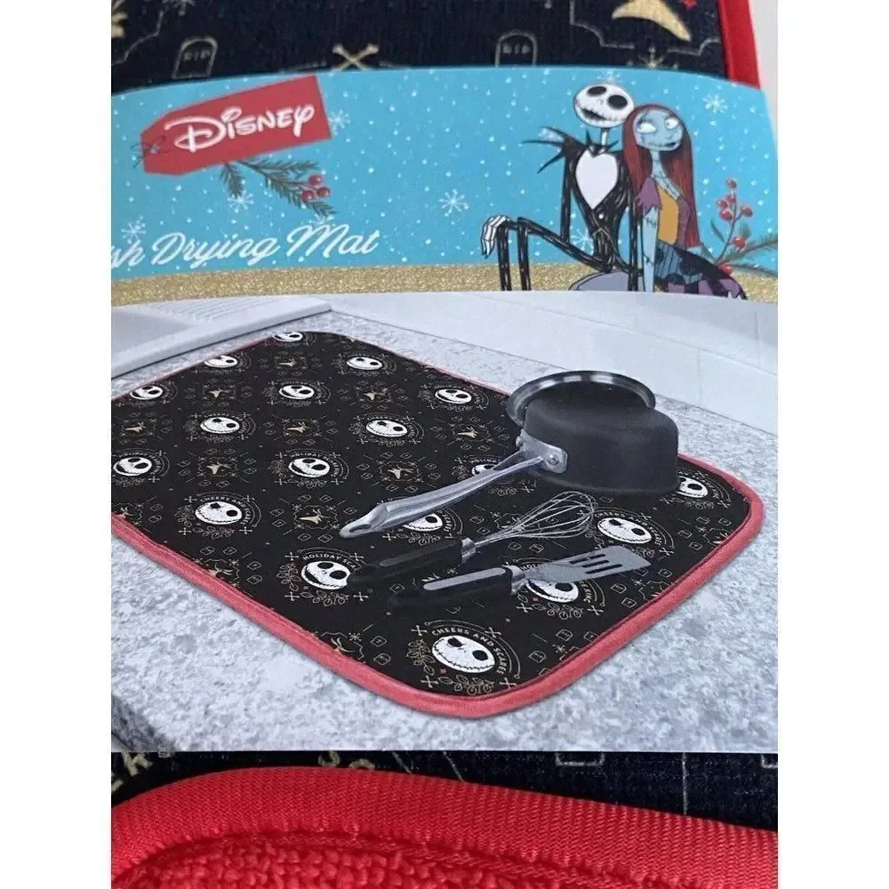 Disney Nightmare Before Christmas Jack Skellington Dish Drying Mat‎ Holiday NEW